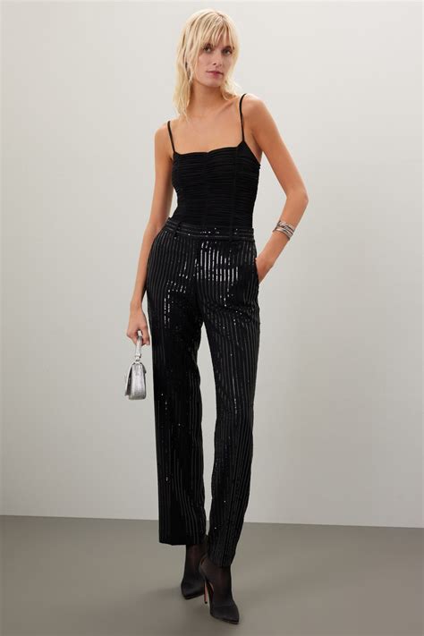 michael kors sequin harem pants|Michael Kors pinstripe pants.